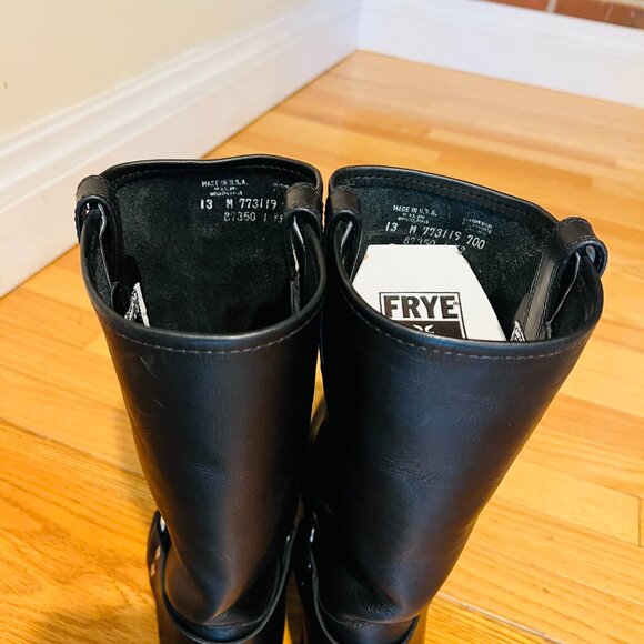 Vintage Frye Men's 87350 Size 13 M Black 14" Harness Boots Made In USA EUC - Picture 16 of 16